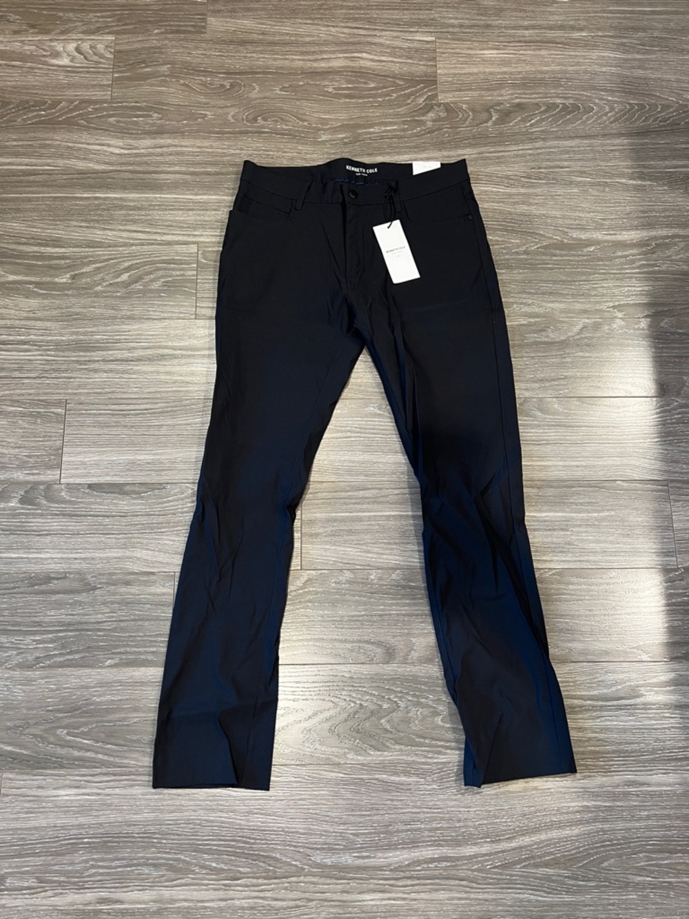 Kenneth Cole Men's Black Slim Pants - Modern Stretch